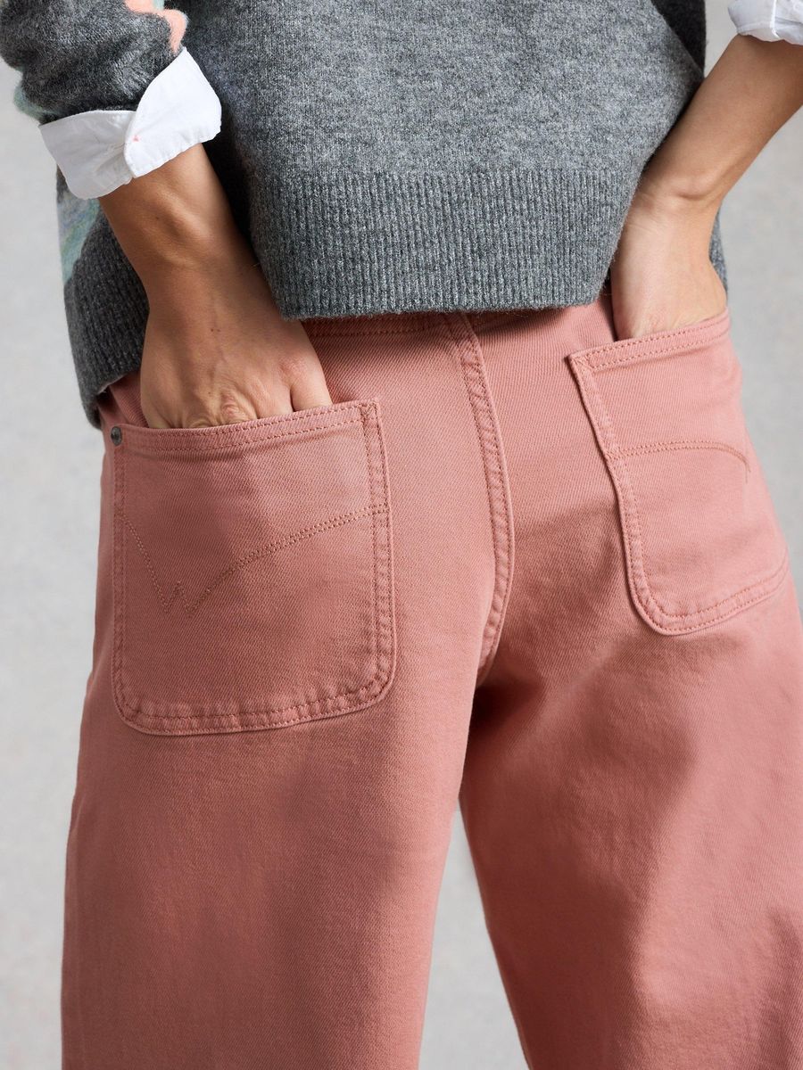 Weit geschnittene Cropped Jeans