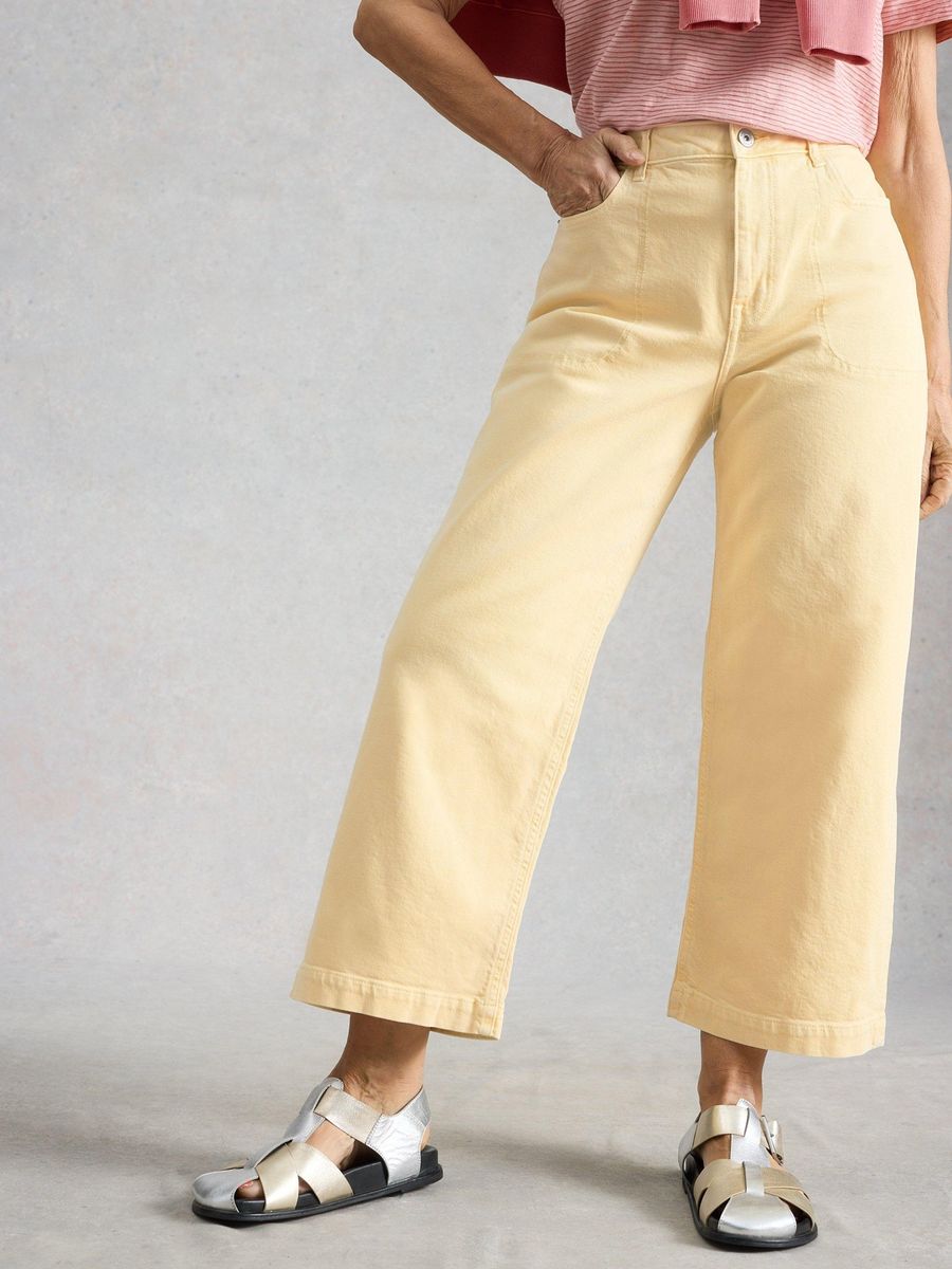 Weit geschnittene Cropped Jeans