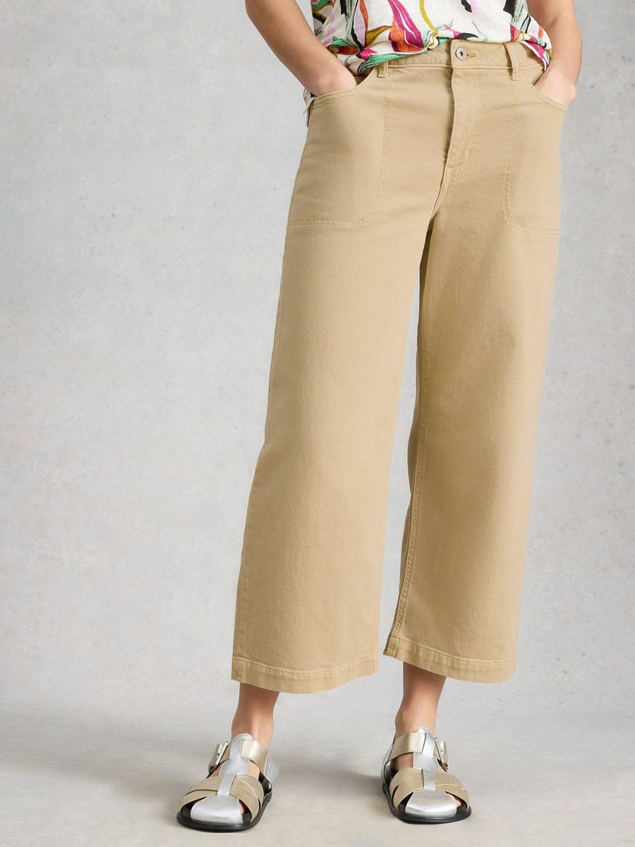 Weit geschnittene Cropped Jeans