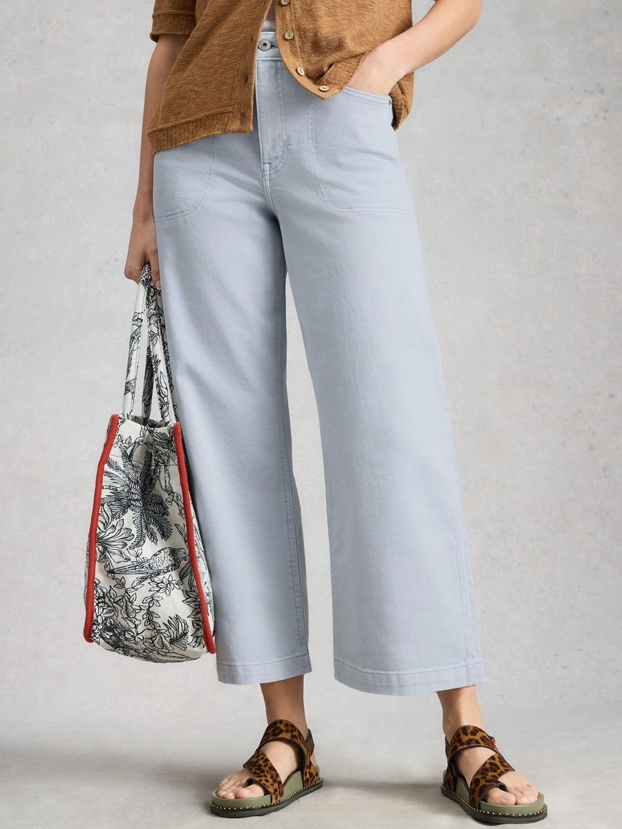 Weit geschnittene Cropped Jeans