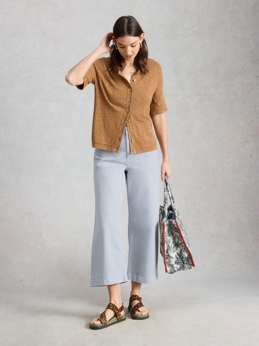 Weit geschnittene Cropped Jeans