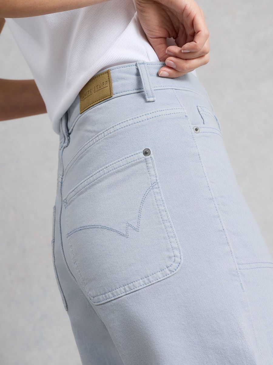 Weit geschnittene Cropped Jeans