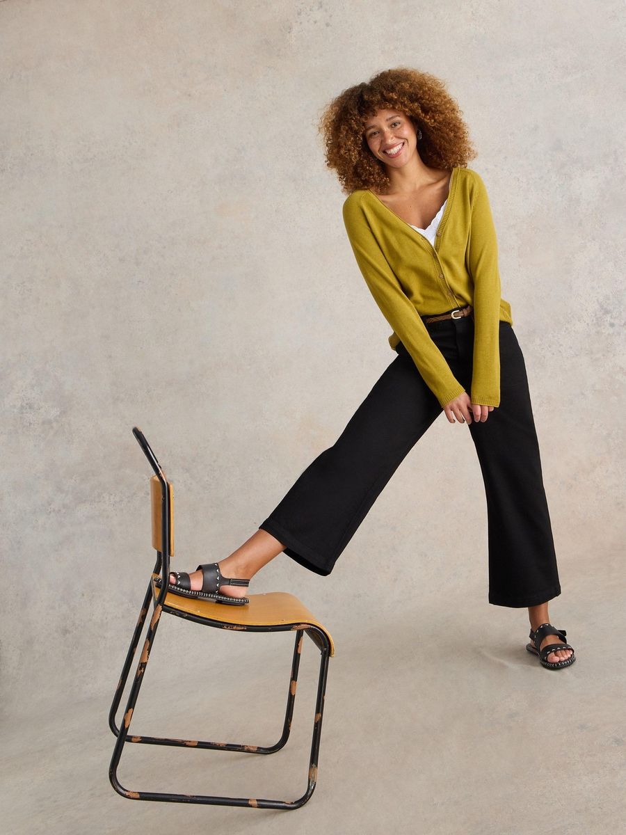 Weit geschnittene Cropped Jeans