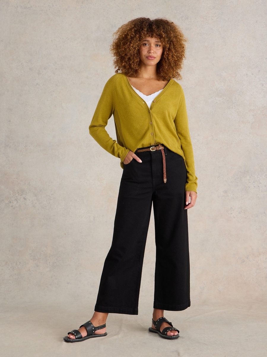 Weit geschnittene Cropped Jeans