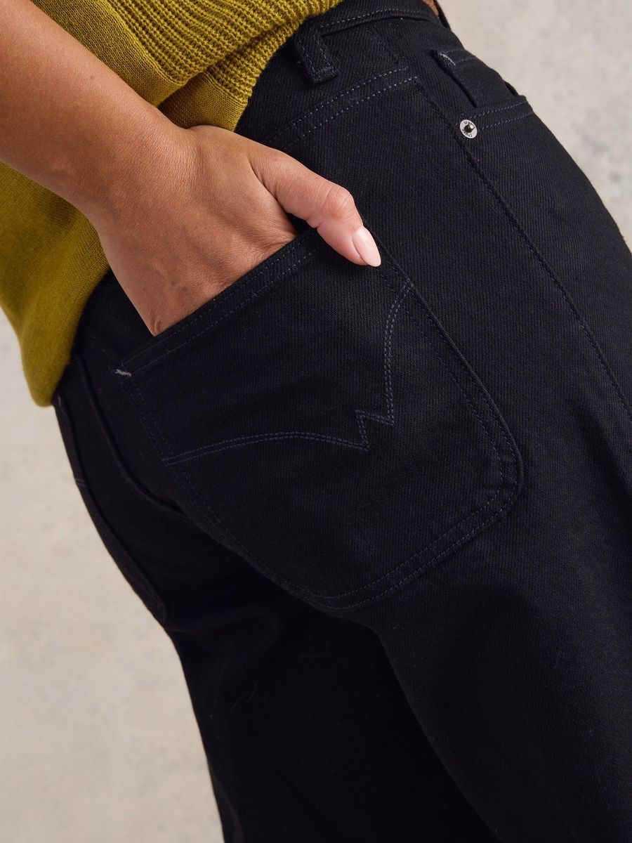 Weit geschnittene Cropped Jeans