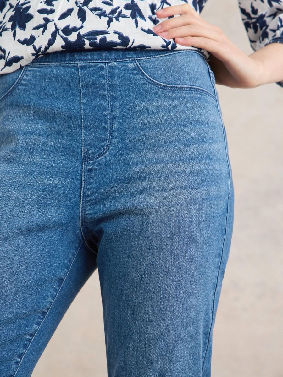 Gekürzte Stretch-Jegging mit elastischem Bund