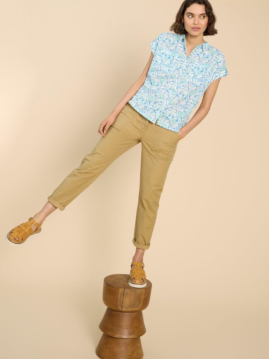 Kurzarm Bluse aus Bio-Baumwolle