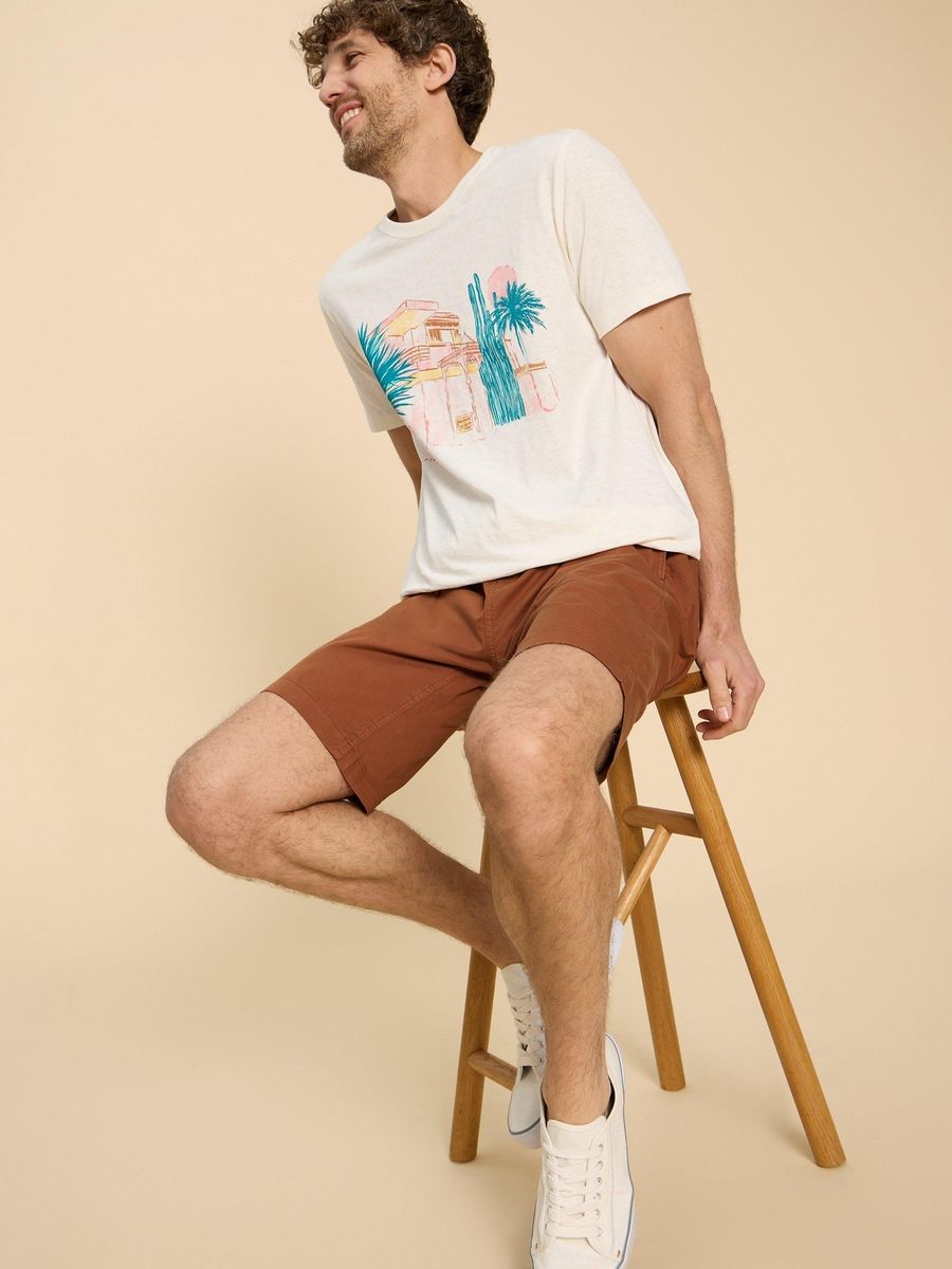 Twill Shorts aus Bio-Baumwolle mit Kordelzug