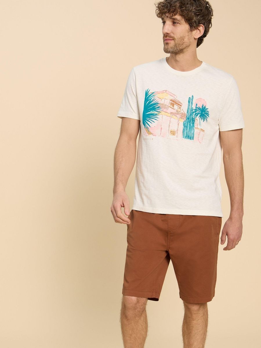 Twill Shorts aus Bio-Baumwolle mit Kordelzug