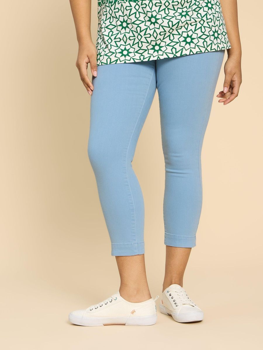 Cropped Denim Jegging mit Stretch