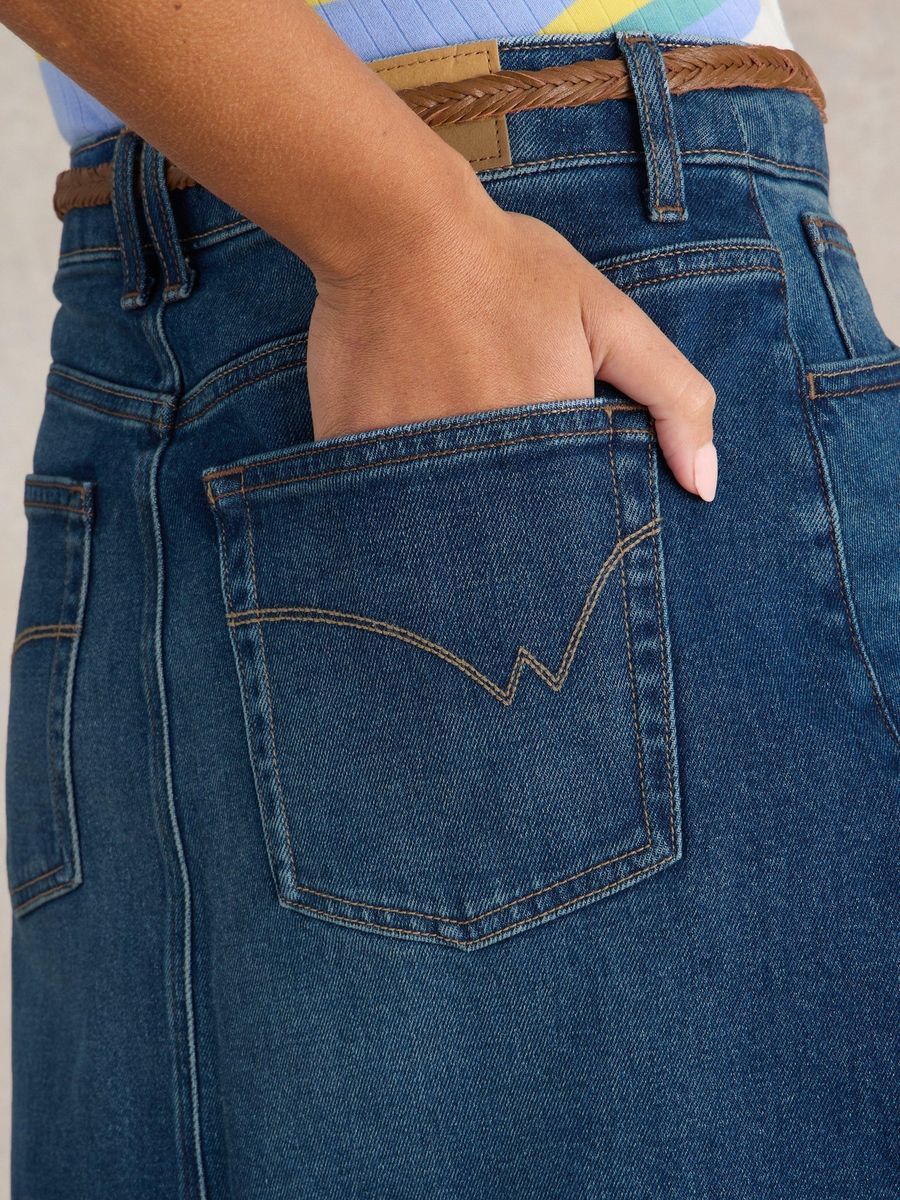 Klassischer Jeansrock in Bleistiftform
