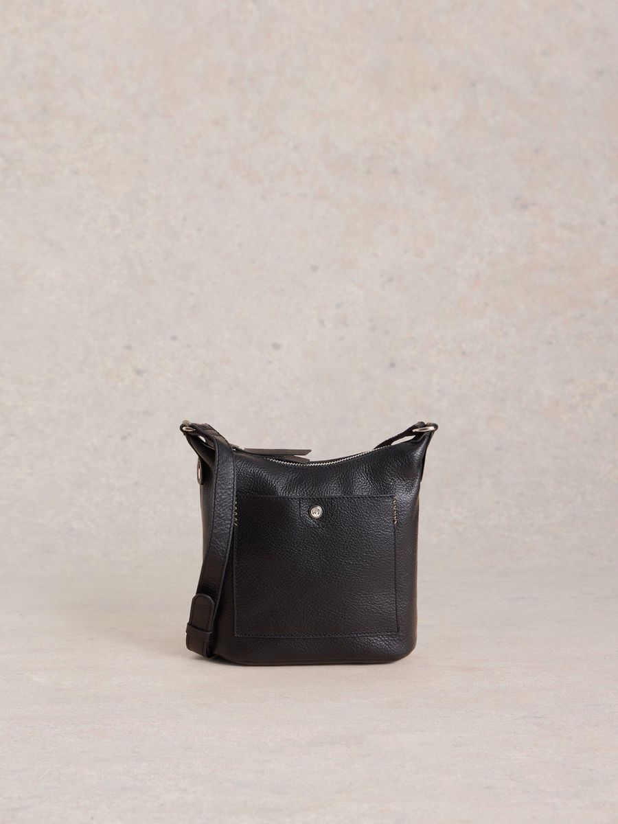 Mini-Leder-Umhängetasche mit Tasche
