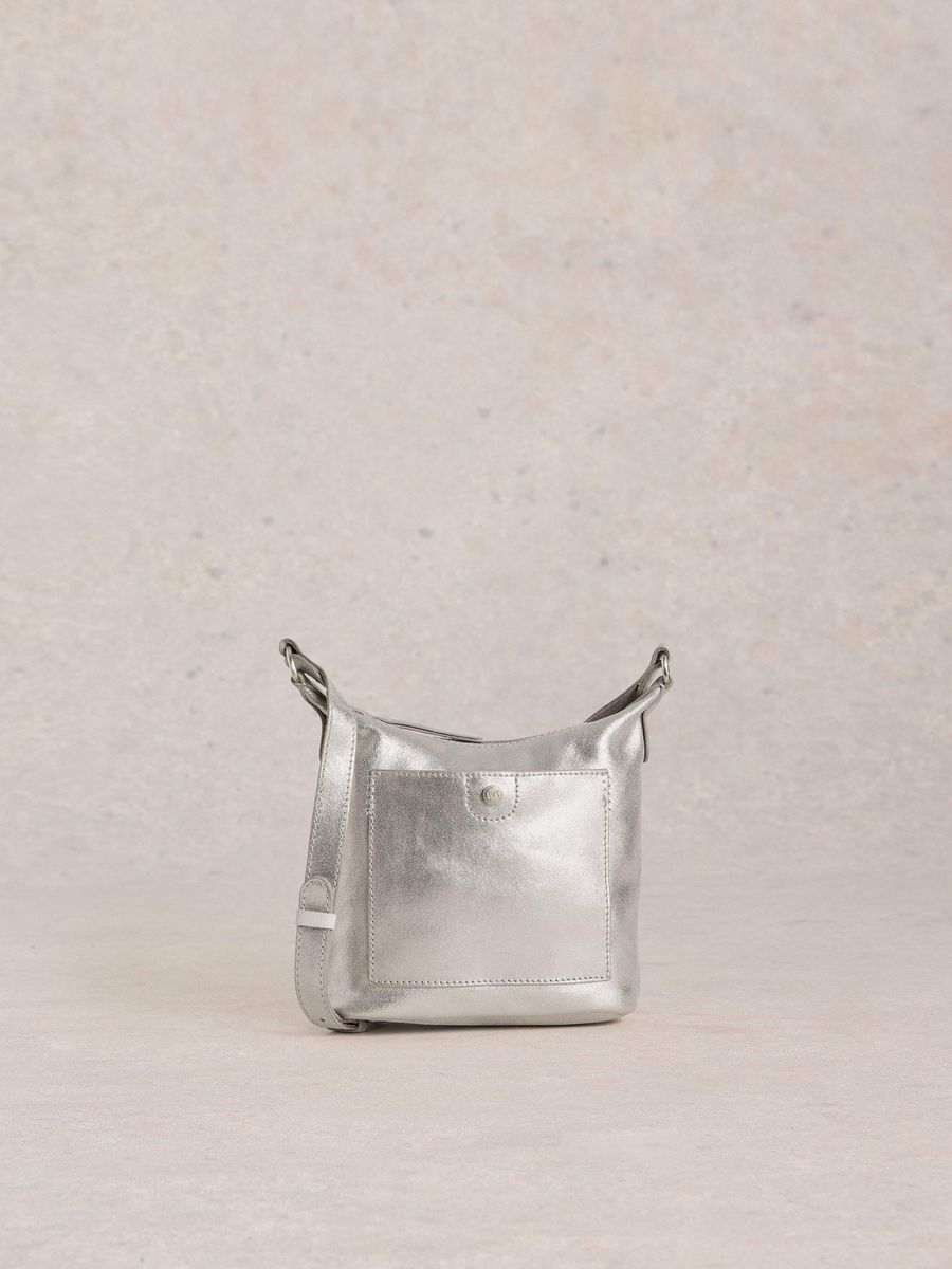 Mini-Leder-Umhängetasche mit Tasche