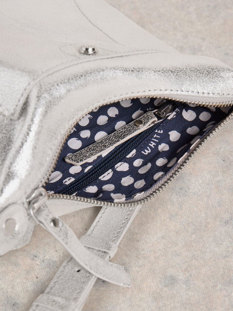 Mini-Leder-Umhängetasche mit Tasche