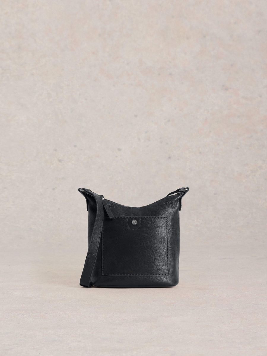 Mini-Leder-Umhängetasche mit Tasche