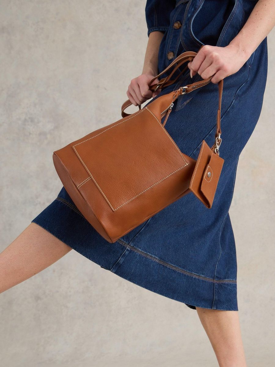 Leder Umhängetasche mit Beutel