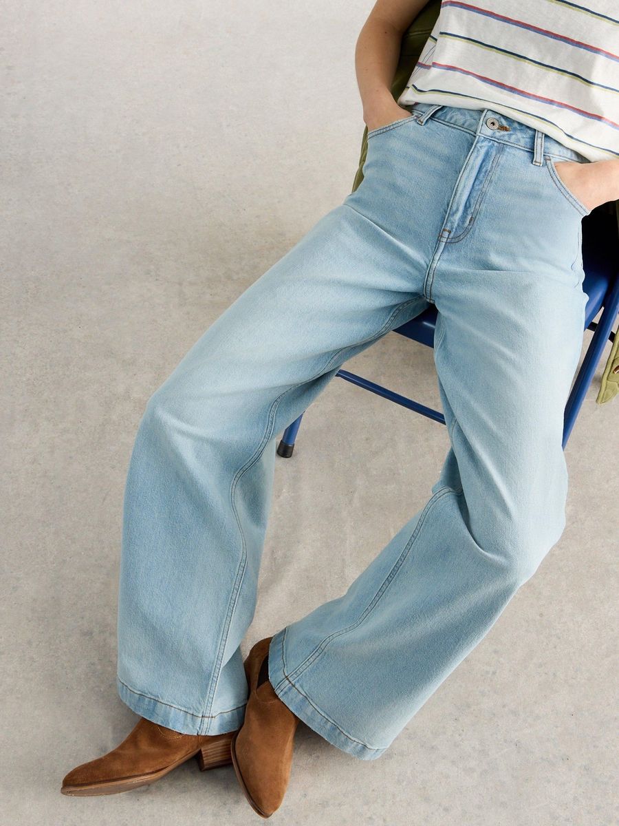 Weite Jeans aus Bio-Baumwolle