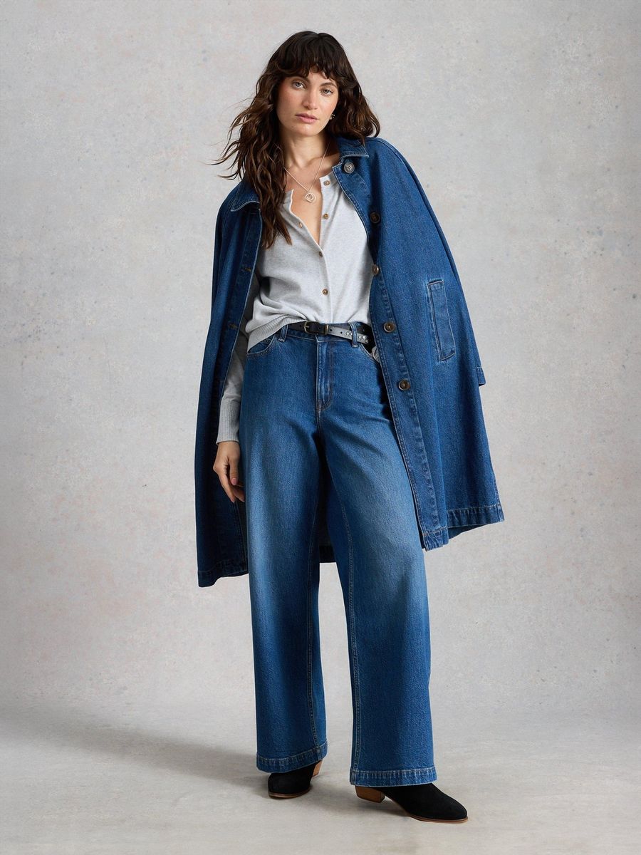 Weite Jeans aus Bio-Baumwolle