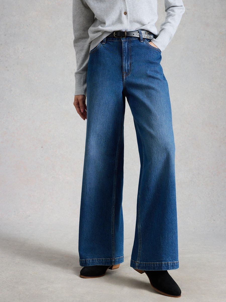 Weite Jeans aus Bio-Baumwolle