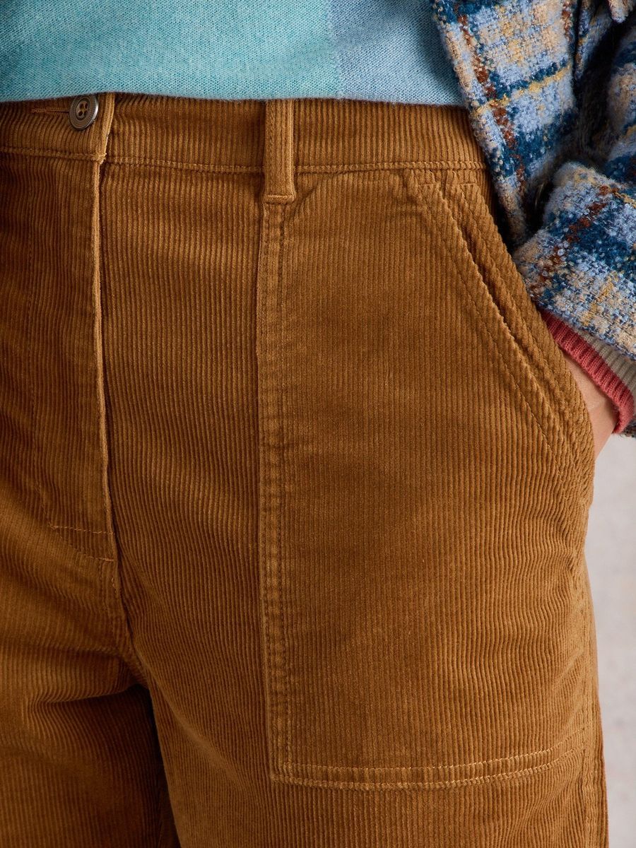 Kordhose mit entspannter Passform und Taschen