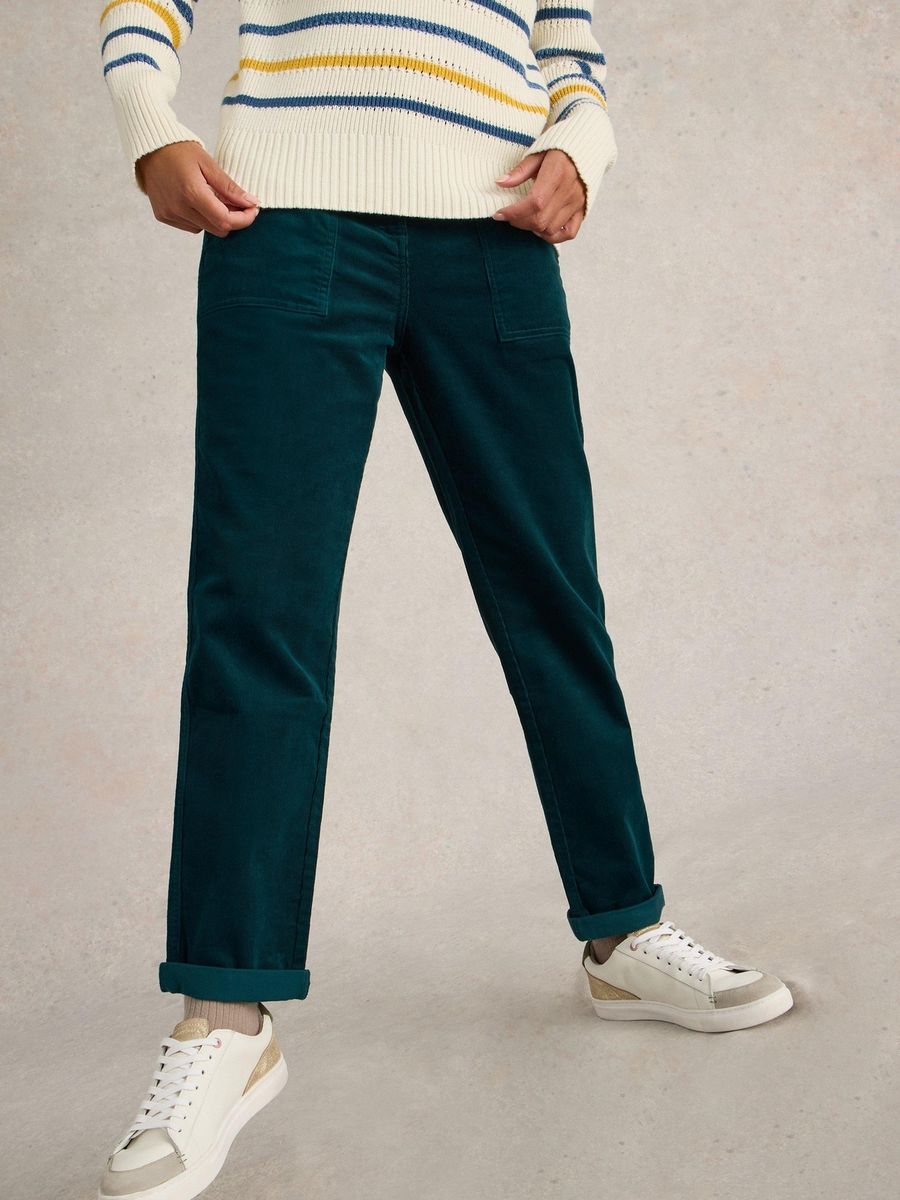Kordhose mit entspannter Passform und Taschen
