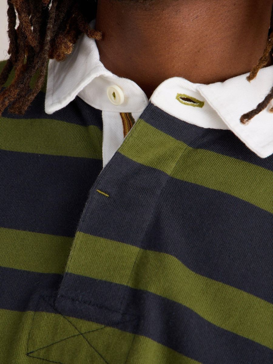 Gestreiftes Langarm-Rugby-Shirt