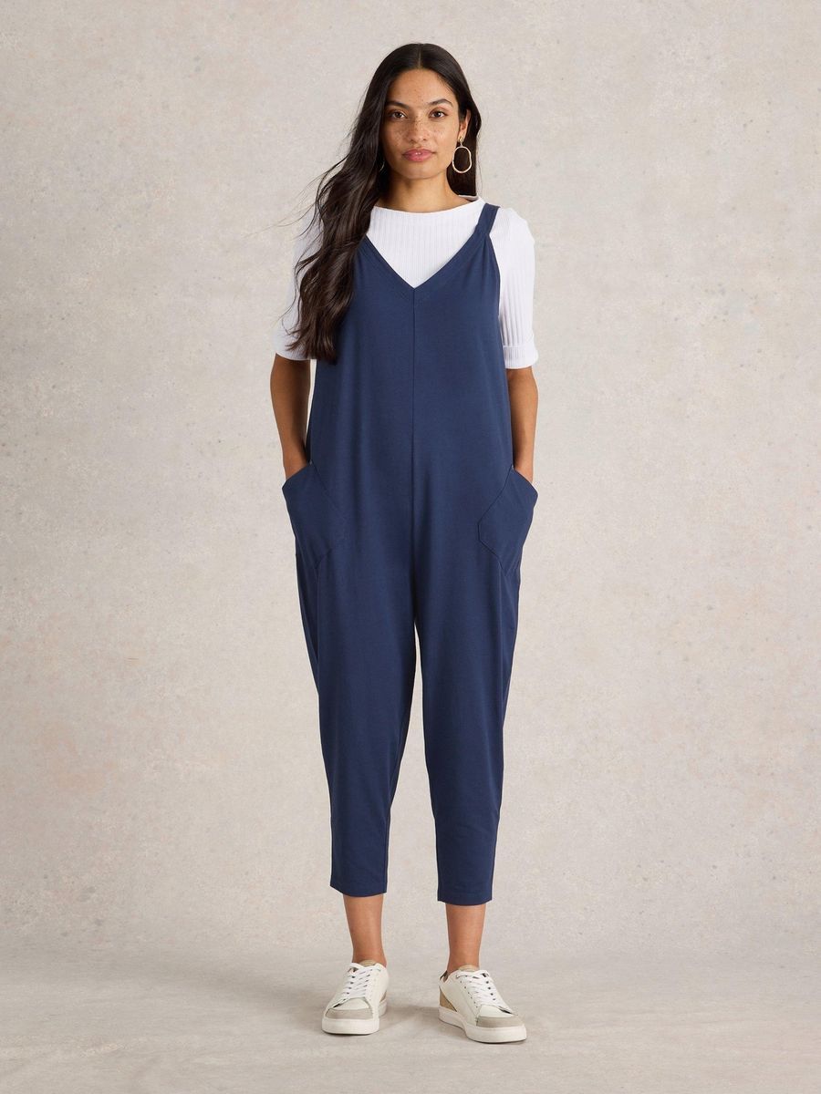 Lässiger, verkürzter Jersey-Jumpsuit