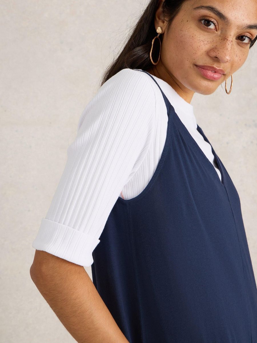Lässiger, verkürzter Jersey-Jumpsuit