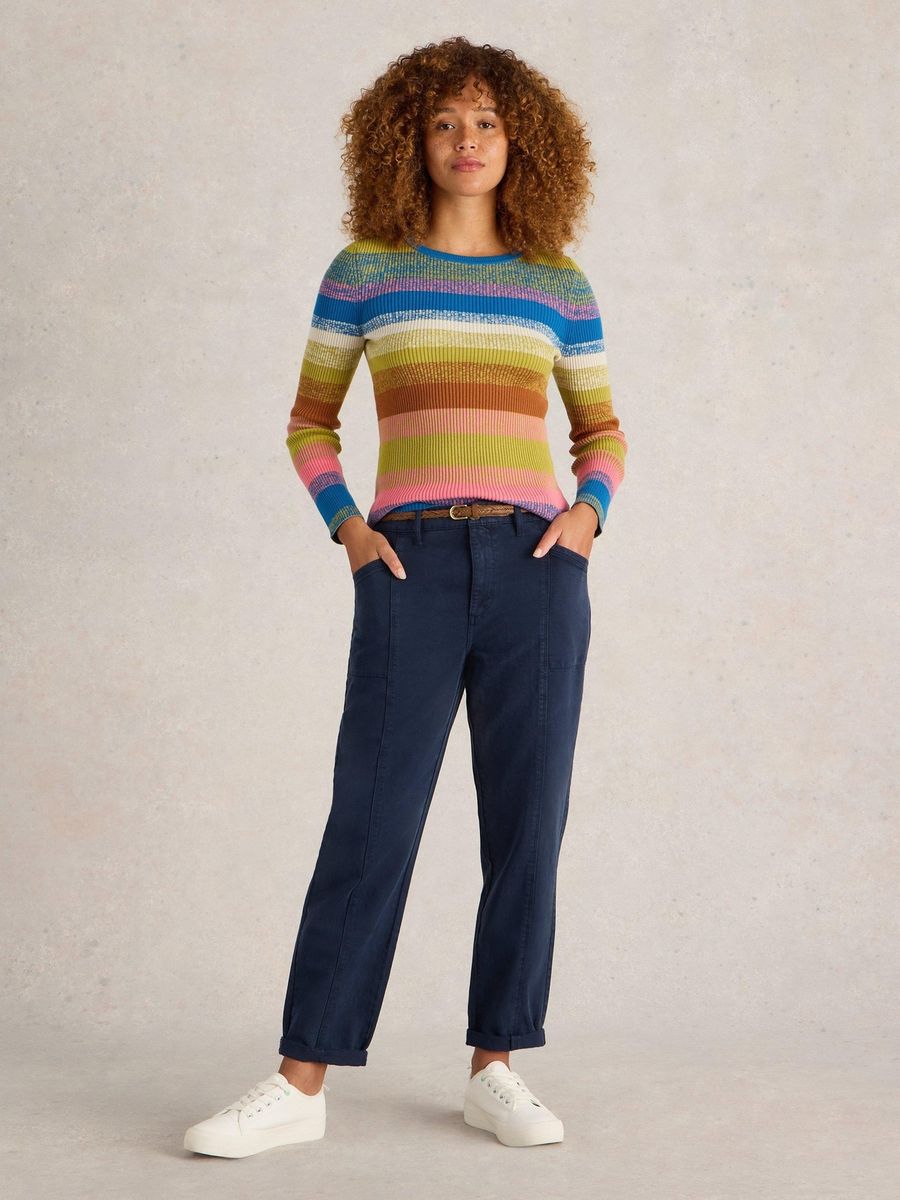 Schmal Zulaufende Hose aus Bio-Baumwollmischung