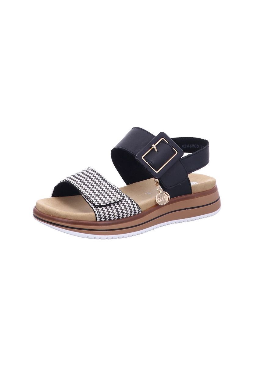 remonte® Glattleder Sandalen, schwarz, 36