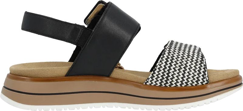 remonte® Glattleder Sandalen, schwarz, 36
