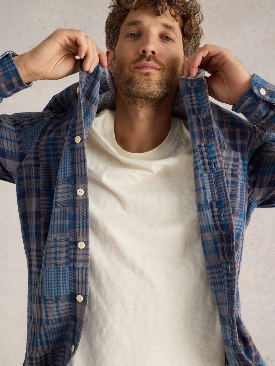 Patchwork-Karohemd aus Flanell