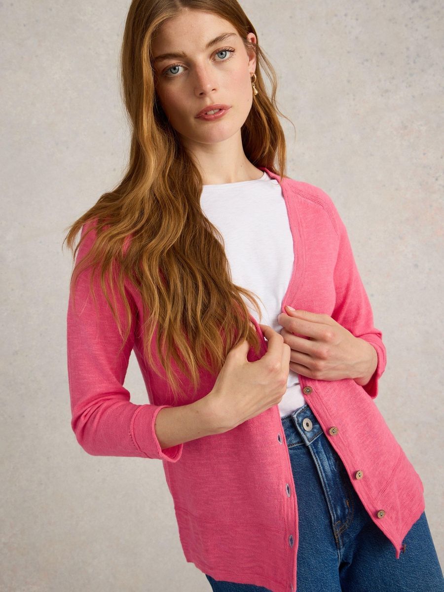 Leichte Strickjacke aus Leinen-Baumwollmischung
