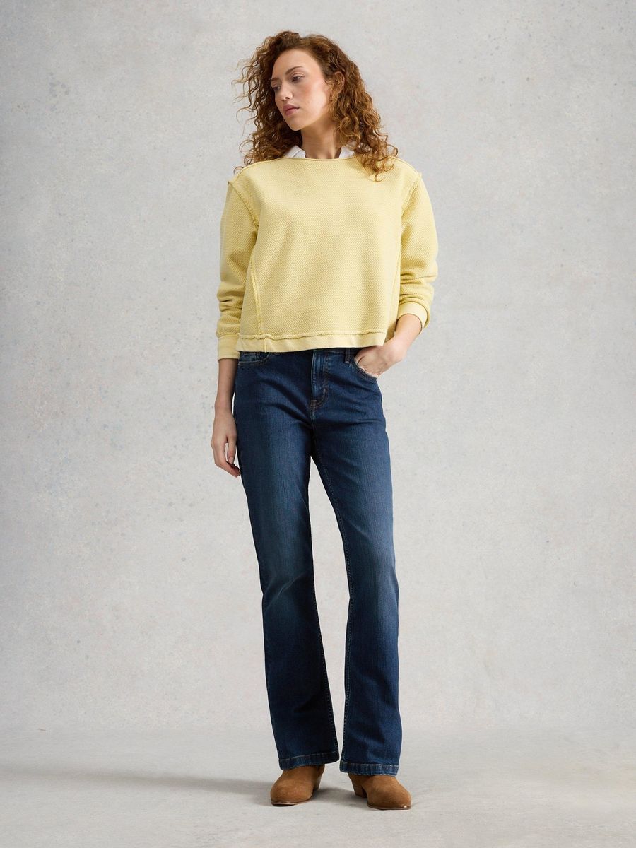 Schwarze Bootcut-Jeans Harriet aus Denim