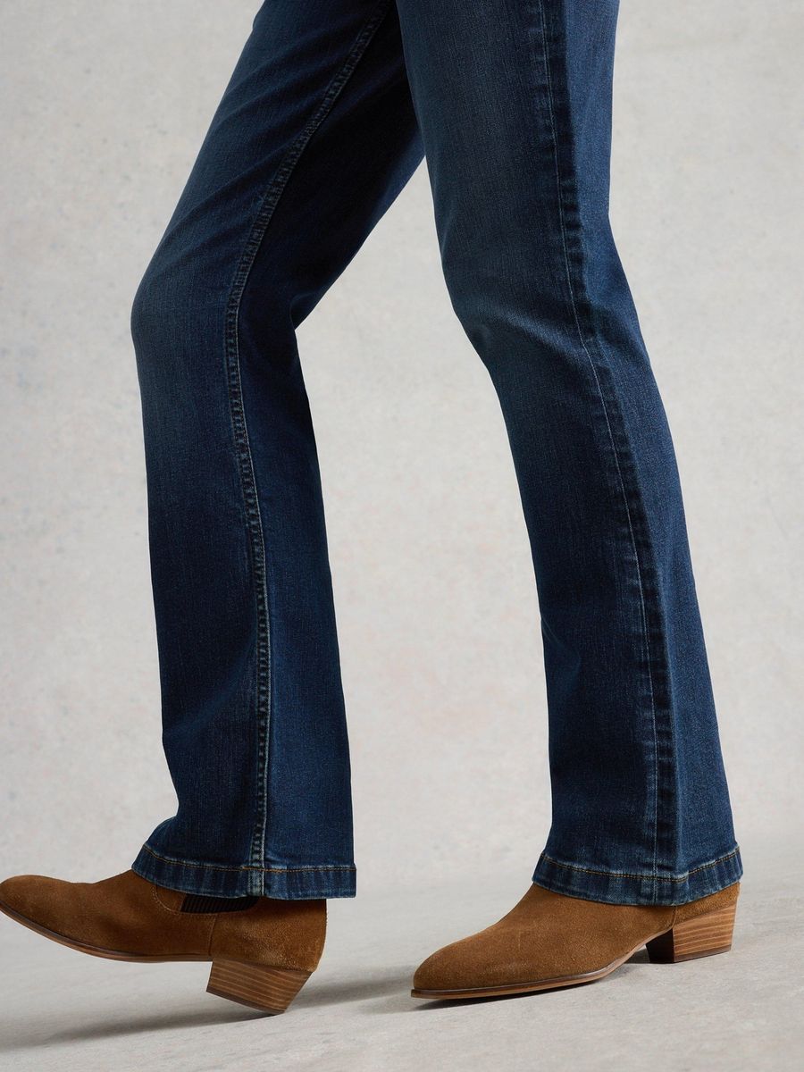 Schwarze Bootcut-Jeans Harriet aus Denim