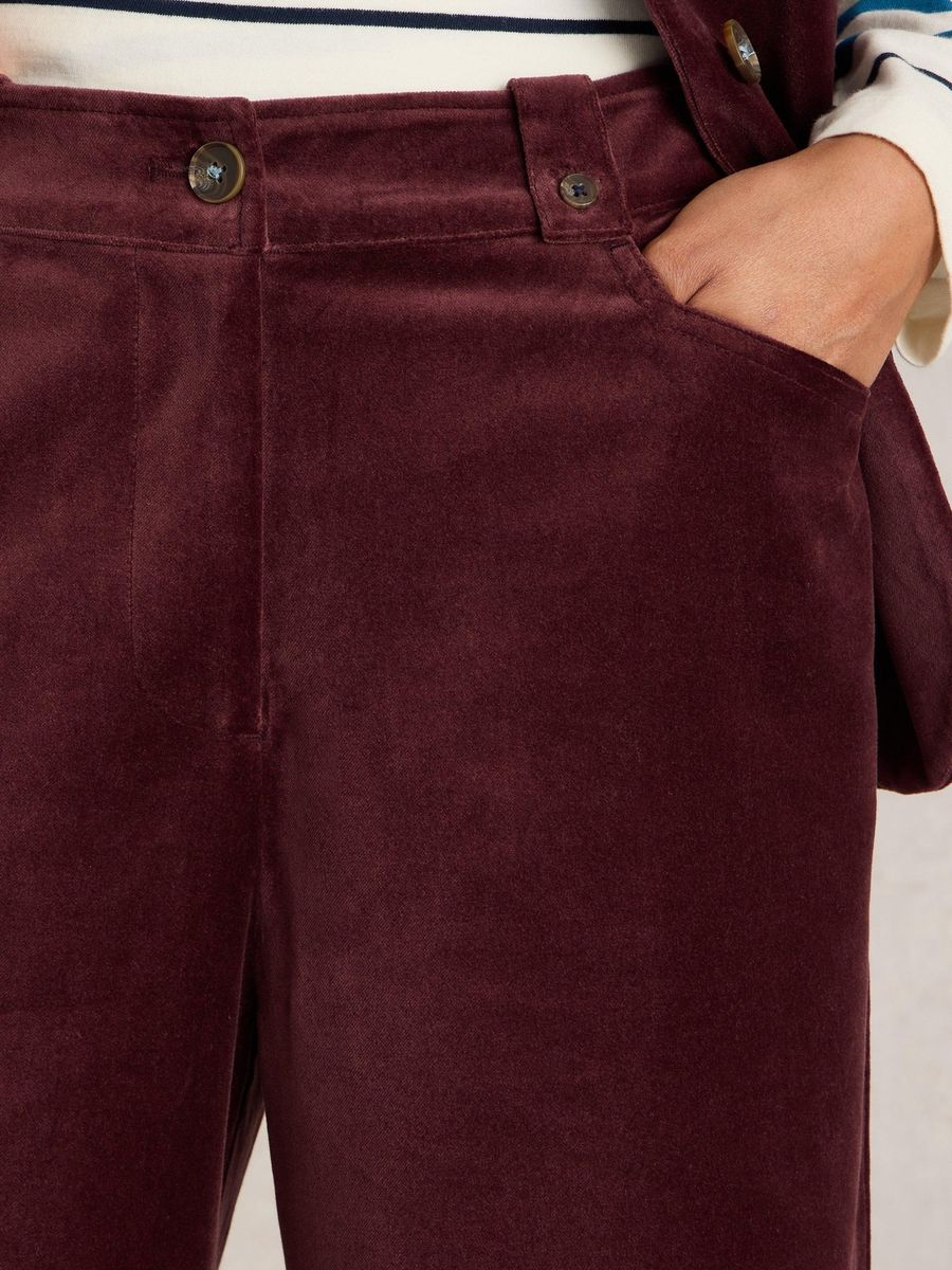 7/8-Samthose mit weitem Bein