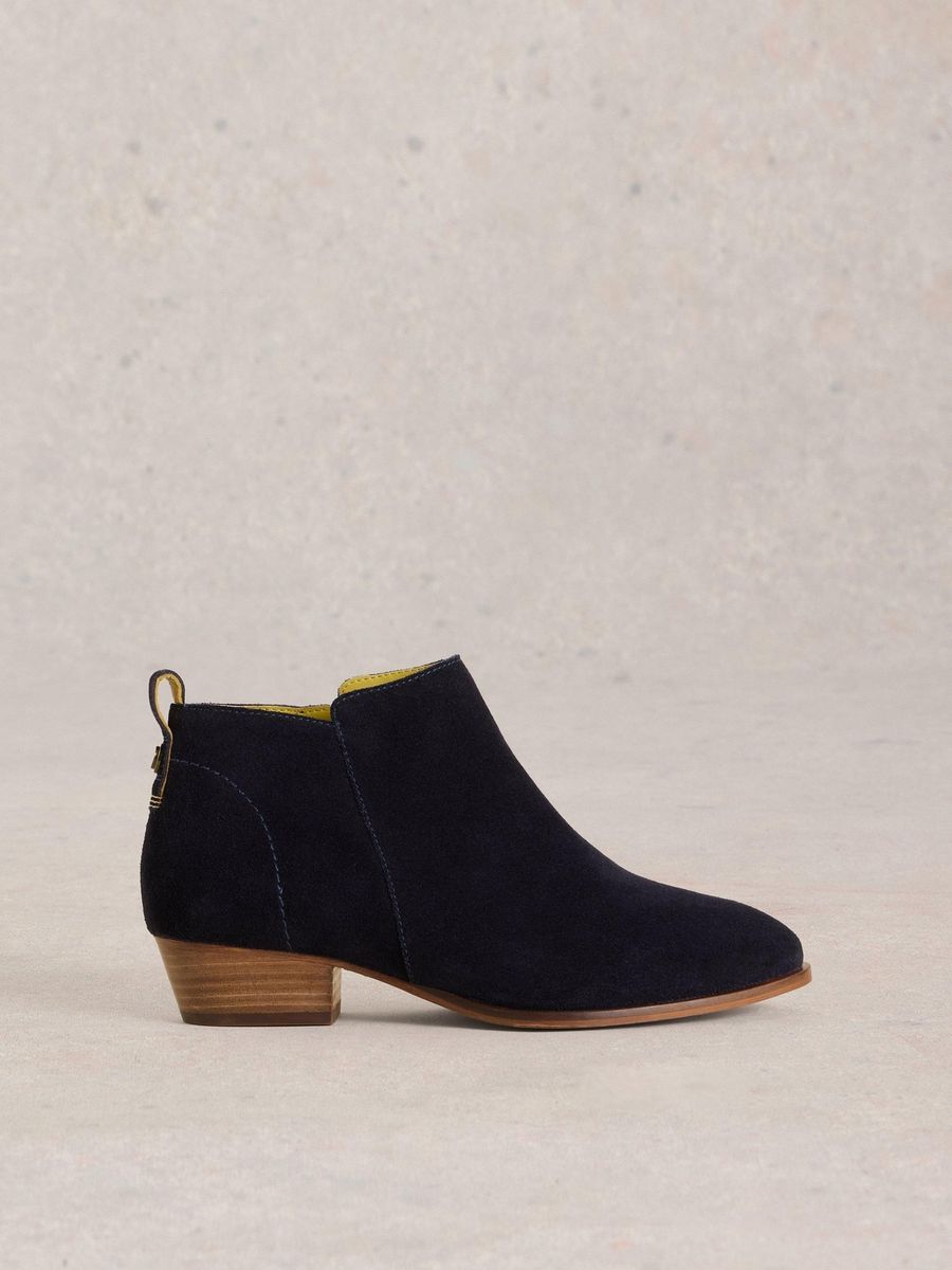 Wildleder-Stiefeletten mit weiter Passform