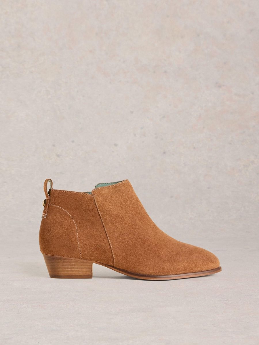 Wildleder-Stiefeletten mit weiter Passform