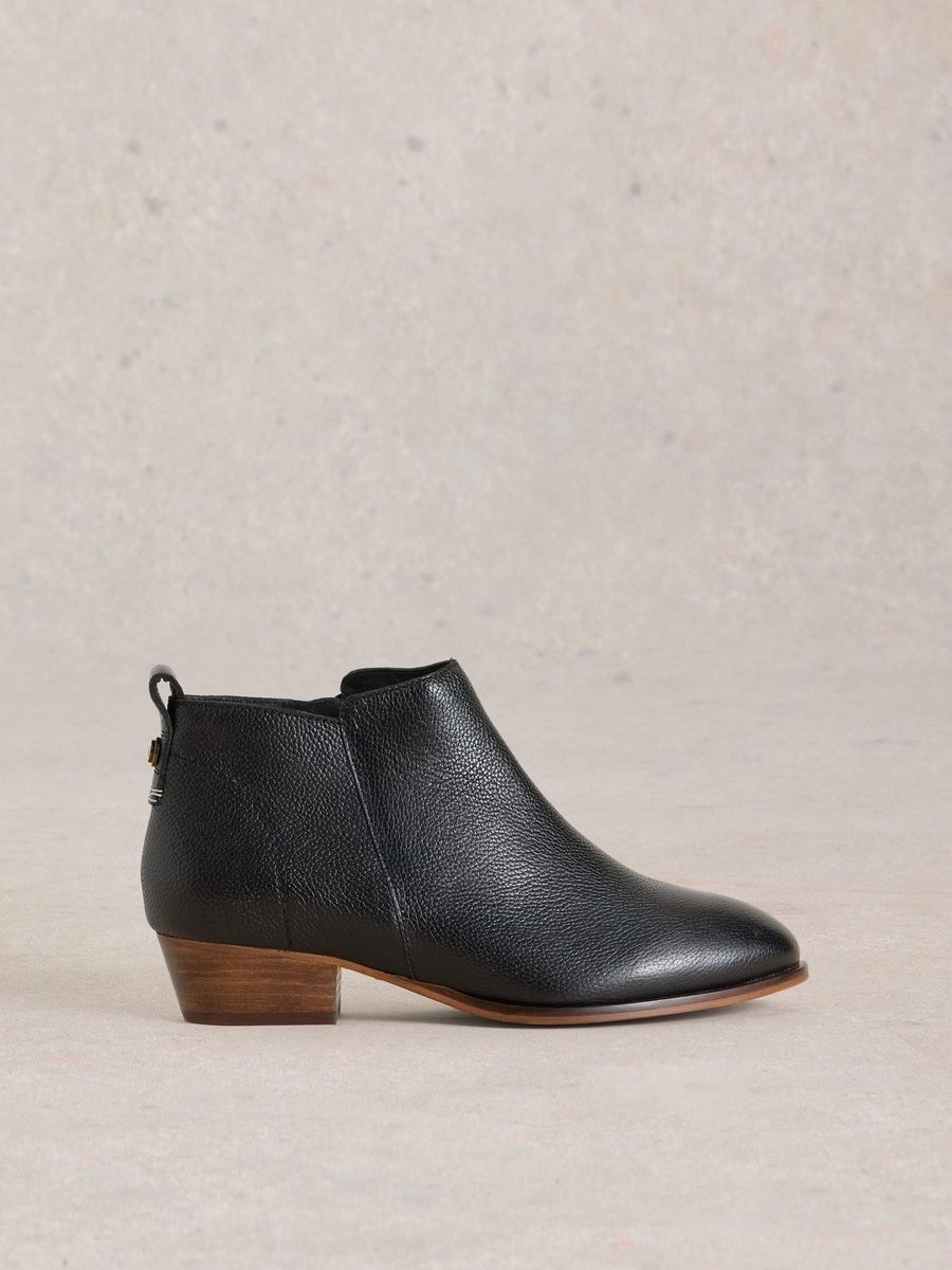 Klassische Leder-Stiefeletten Weite Passform