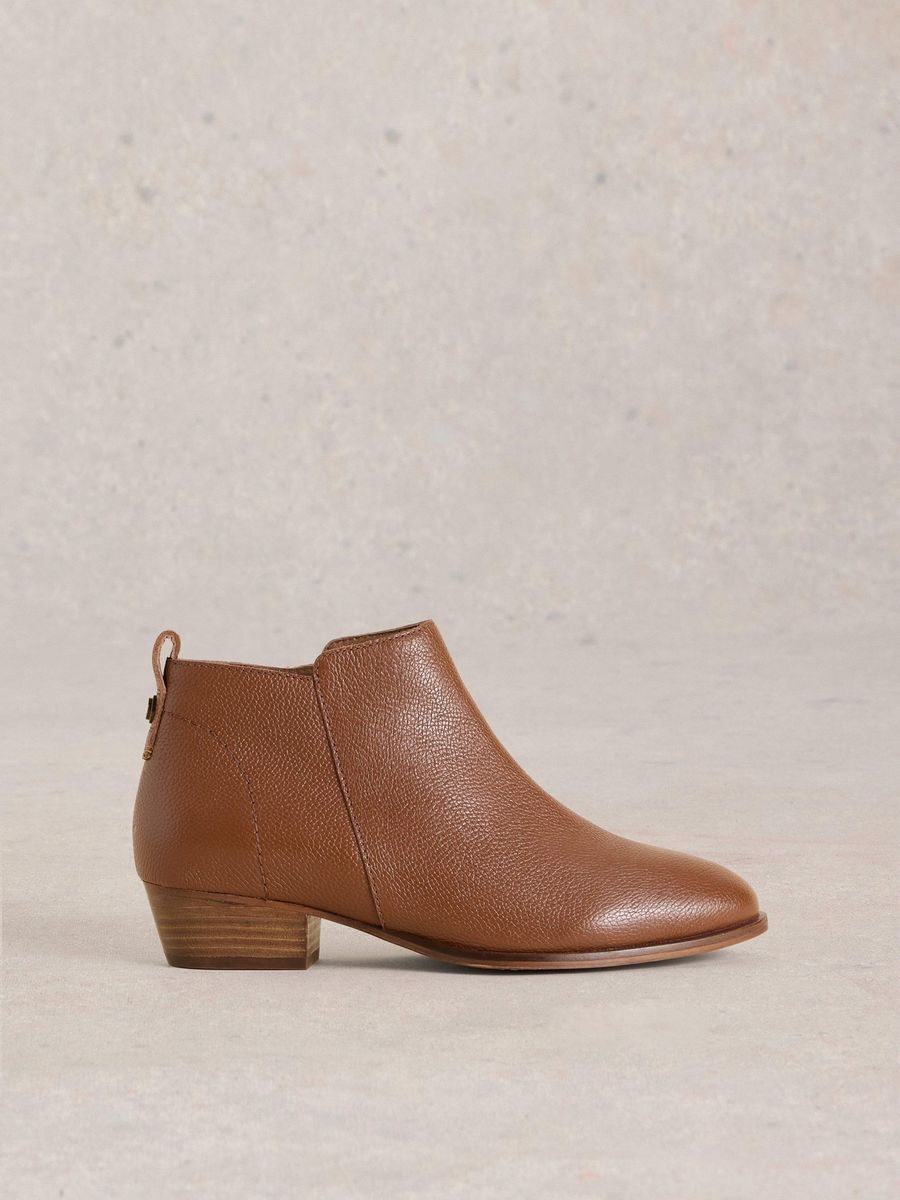 Klassische Leder-Stiefeletten Weite Passform