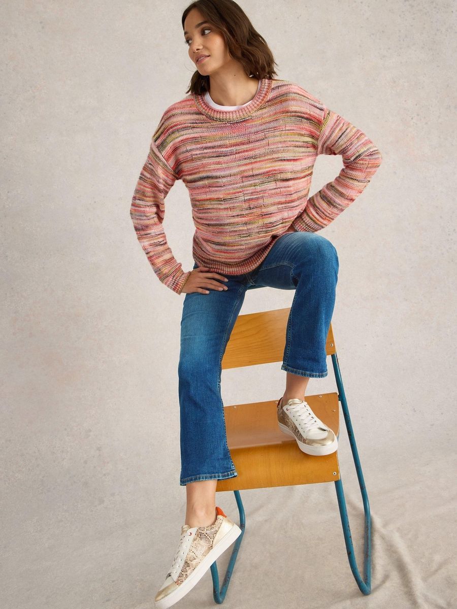 Leder-Sneaker mit Schlangenmuster