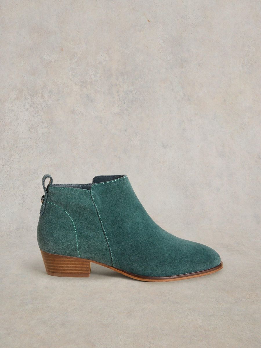 Wildleder Stiefeletten mit niedrigem Absatz