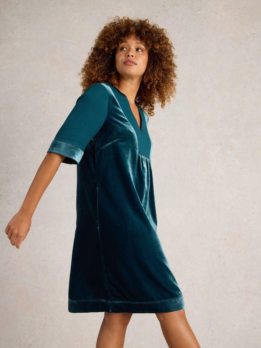 Tunika Kleid aus Samtmix