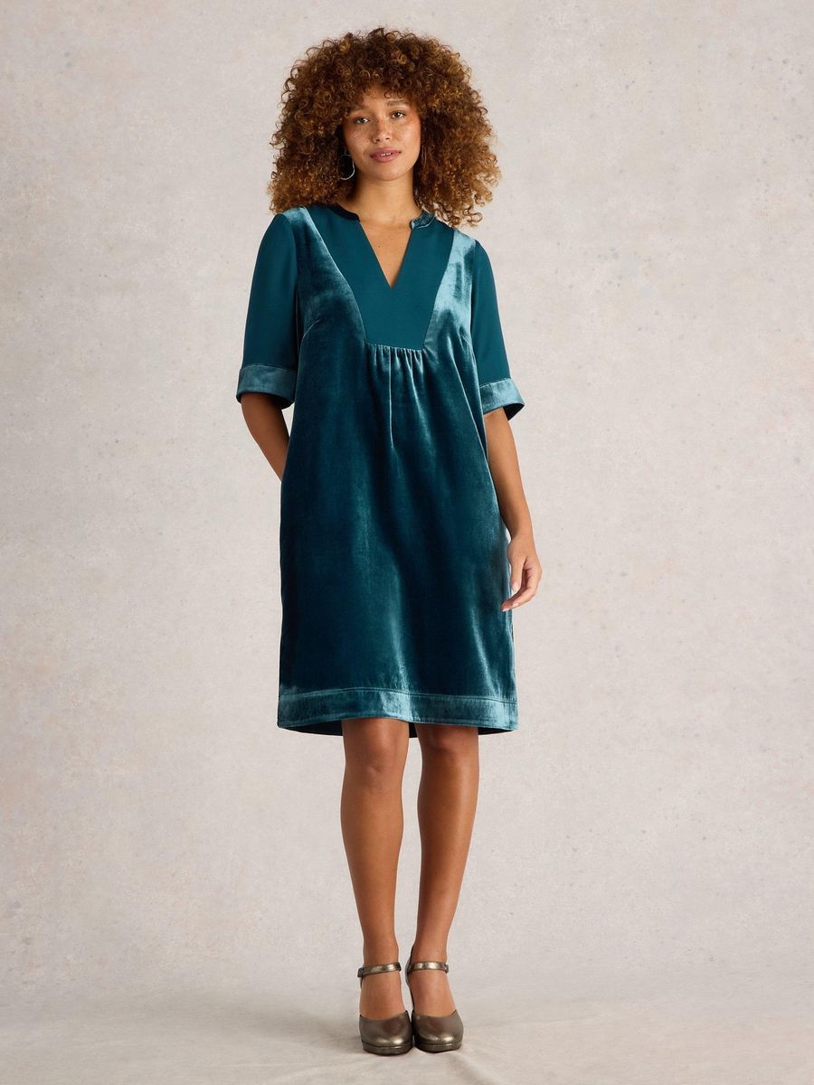 Tunika Kleid aus Samtmix