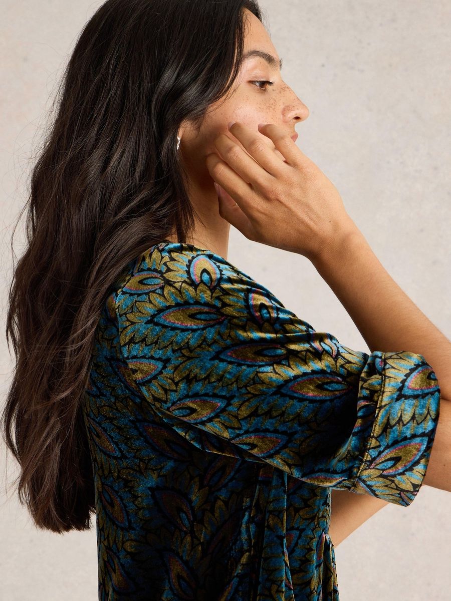 Tunika Kleid aus Samtmix