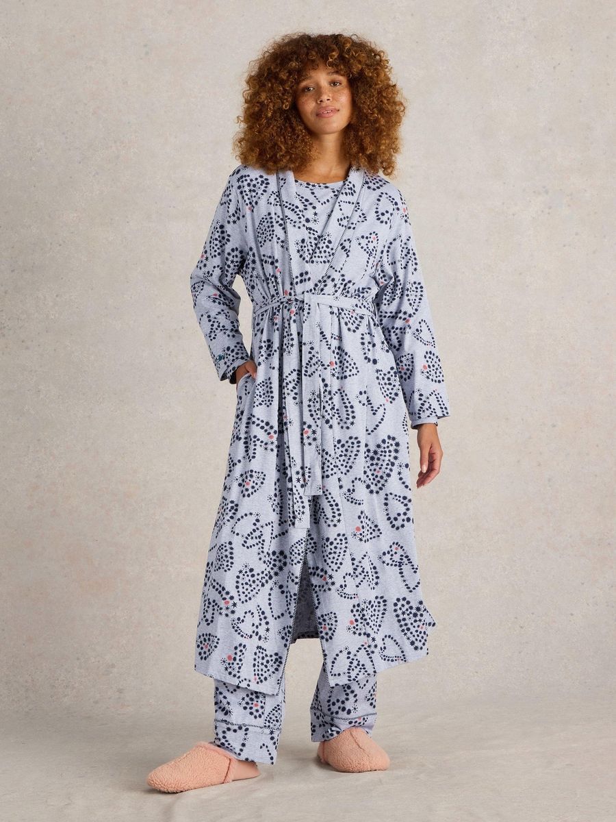 Jersey Strickmantel mit Muster