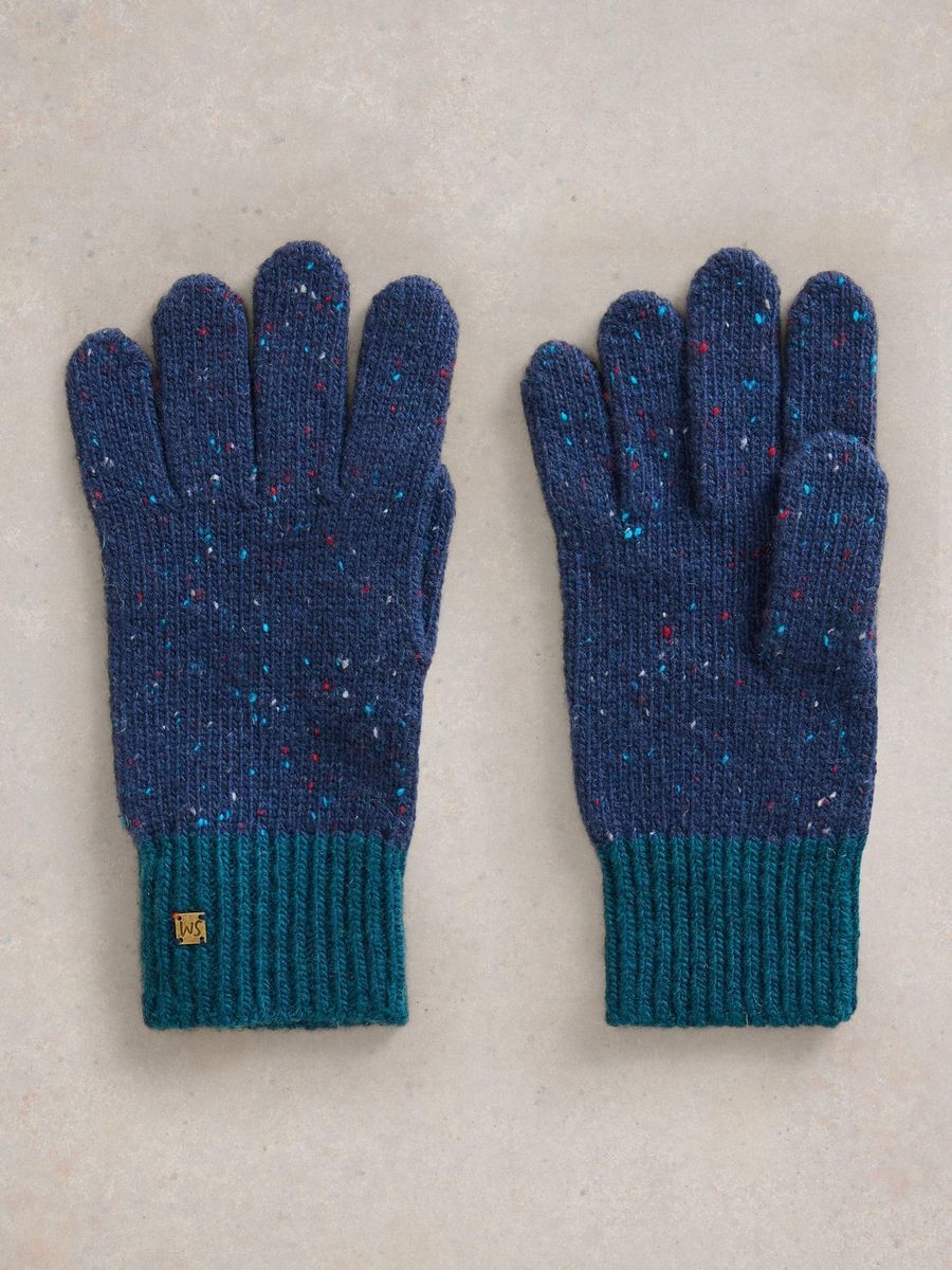 Strickhandschuhe mit bunten Sprenkeln