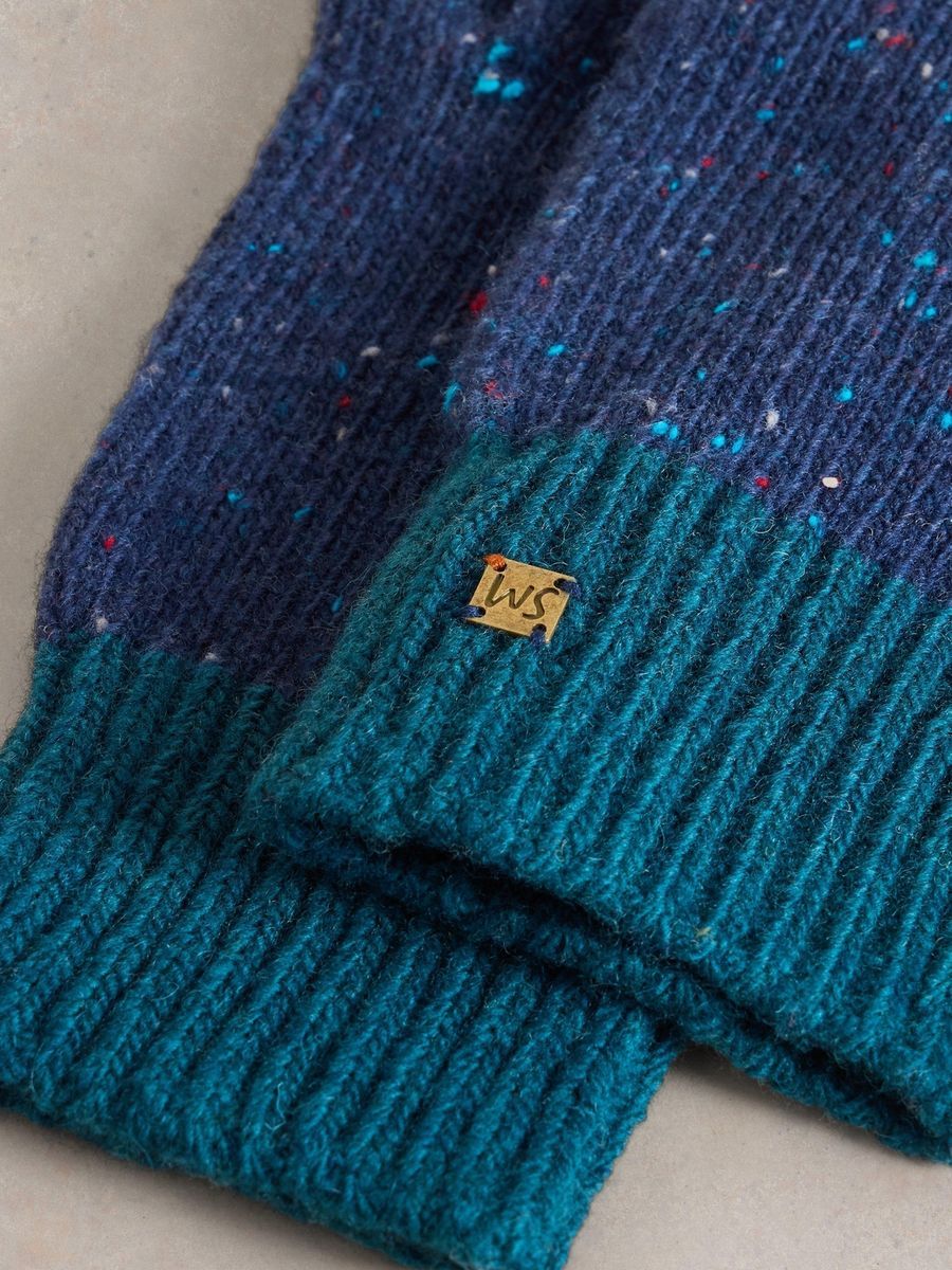 Strickhandschuhe mit bunten Sprenkeln