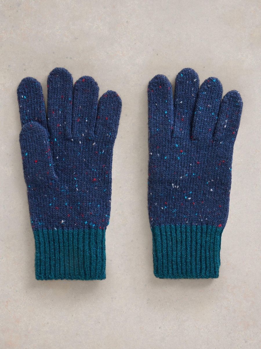 Strickhandschuhe mit bunten Sprenkeln