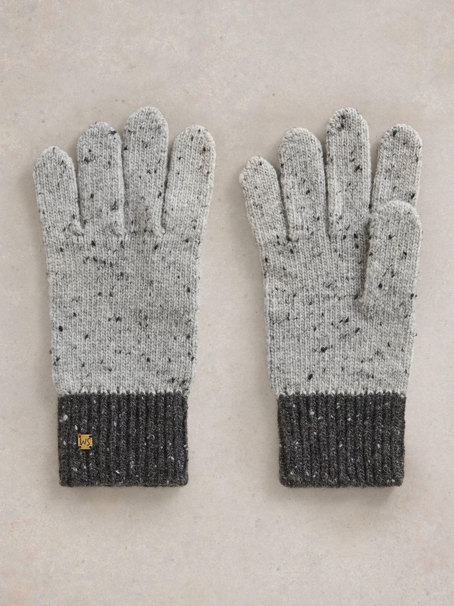 Strickhandschuhe mit bunten Sprenkeln